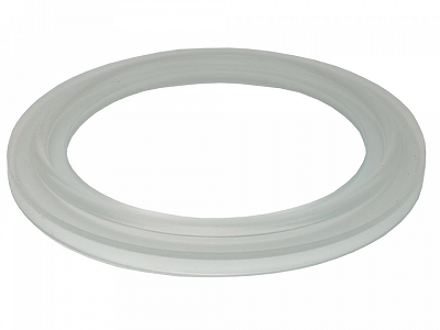 Clear Silicone Clamp Flanged Gaskets - 40MPF-XC